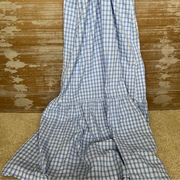 Scotch & Soda Gingham Ruffle Maxi Dress 100% Cotton Boho Preppy Womens S - Picture 8 of 9